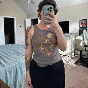 Free People Ribbed Gray Tank Top